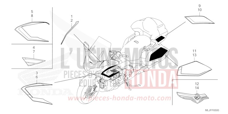 RAYURE de Gold Wing MAT BALLISTIC BLACK METALLIC (NHA86) 2025